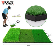 将图片加载到图库查看器,PGM Golf Hitting Mat 3 Grasses with Rubber Tee Hole Golf Training Aids Indoor Outdoor Tri-Turf Golf Hitting Grass Golf Mats
