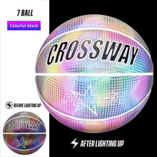 将图片加载到图库查看器，Holographic Basketball Glowing Reflective/Luminous NO.7 For Night Sports Wear-Resistant Glowing Basketbal Luminous Basketball
