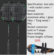 将图片加载到图库查看器，2pcs Professional Badminton Rackets
