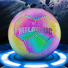 将图片加载到图库查看器，New Reflective Football Children's Outdoor Training Sports Luminous Reflective Cool Inflatable Football
