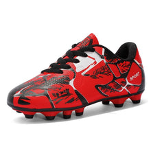 将图片加载到图库查看器，New High Ankle Soccer Shoes Men Breathable Outdoor High-top Football Boots Turf Soccer Cleats Kids AG Women Soft Football Shoes
