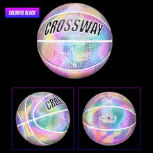 将图片加载到图库查看器，Newest Soft And Wear-resistant  PU Material Indoor Outdoor Reflective Basketball Ball Fashion Night Equipment Cool Basketball
