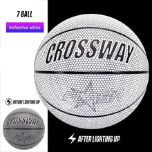将图片加载到图库查看器，Newest Soft And Wear-resistant  PU Material Indoor Outdoor Reflective Basketball Ball Fashion Night Equipment Cool Basketball
