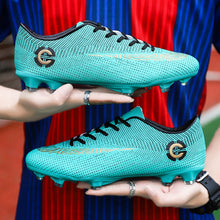 将图片加载到图库查看器，Men Large Size FG/TF Soccer Shoes Football Cleats Soccer Ankle Boots Teenager Training Sneakers Kids Indoor Sports Shoes Unisex
