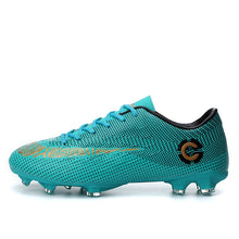 将图片加载到图库查看器，Men Large Size FG/TF Soccer Shoes Football Cleats Soccer Ankle Boots Teenager Training Sneakers Kids Indoor Sports Shoes Unisex

