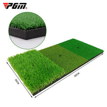 将图片加载到图库查看器，PGM Golf Hitting Mat 3 Grasses with Rubber Tee Hole Golf Training Aids Indoor Outdoor Tri-Turf Golf Hitting Grass Golf Mats
